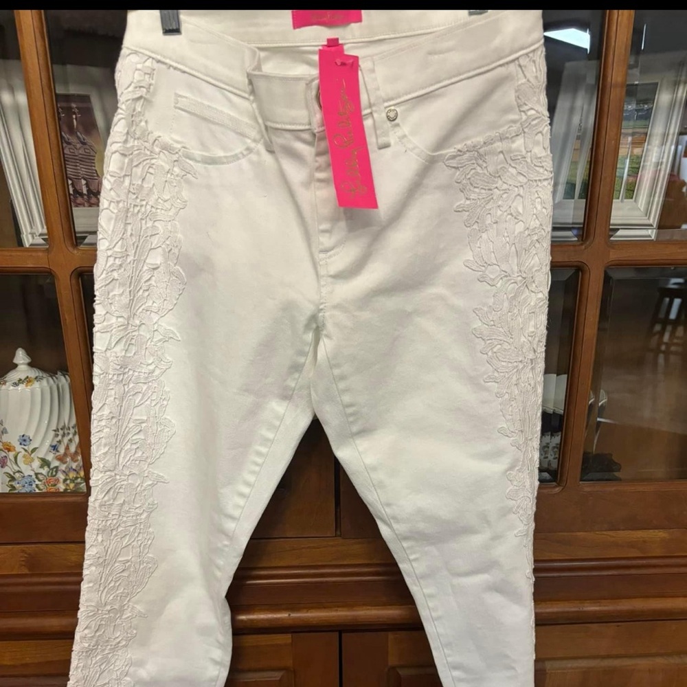 Lilly Pulitzer South Ocean Skinny Crop Jean